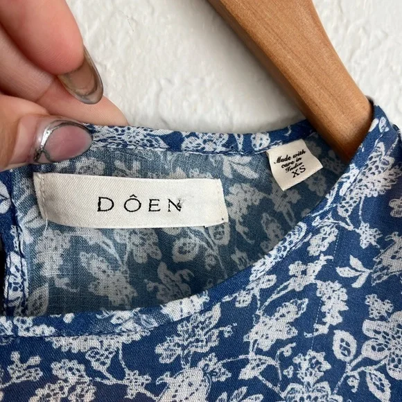 Doen Romina XS Blue Floral Women's Dress - Picture 5 of 8
